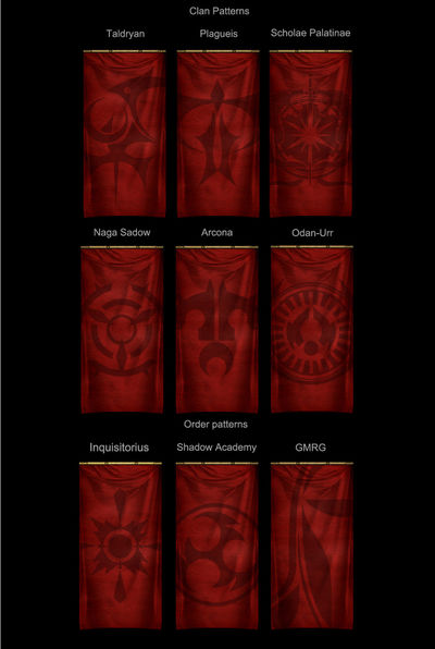 Available warbanner Order and Clan patterns.